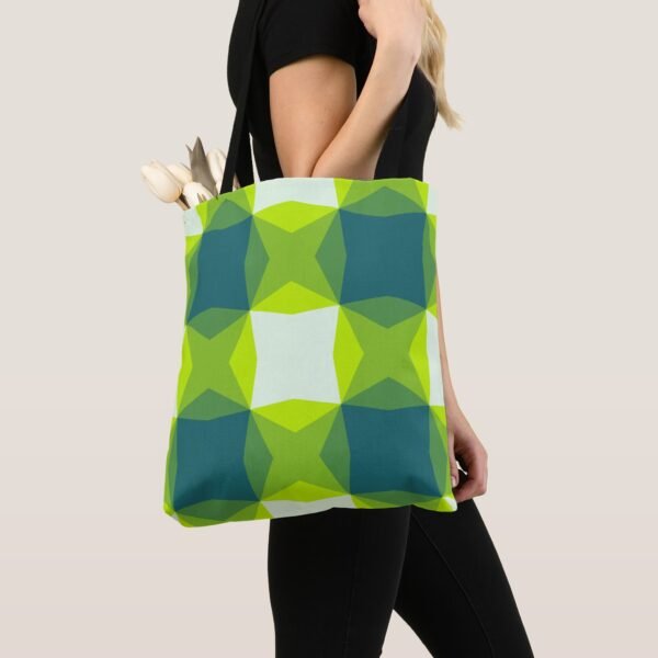 Verdant Prism Array Tote Bag - Image 2