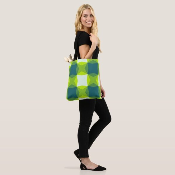 Verdant Prism Array Tote Bag - Image 3