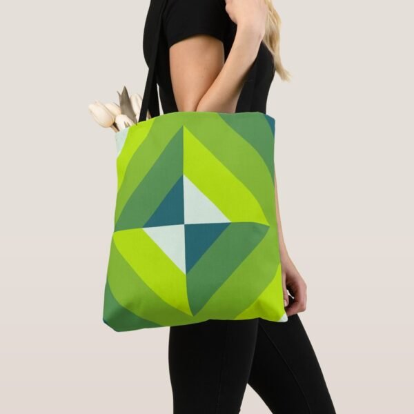 Verdant Pyramid Tote Bag - Image 4