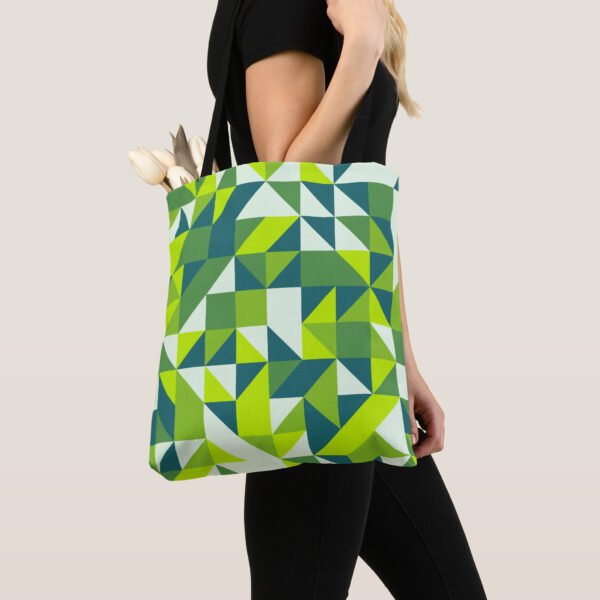 Verdant Vibes Mosaic Tote Bag - Image 2