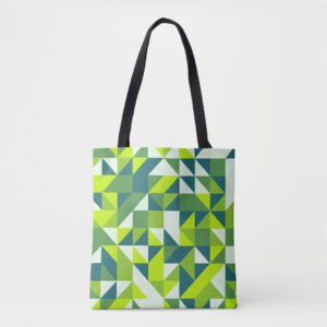 Verdant Vibes Mosaic Tote Bag
