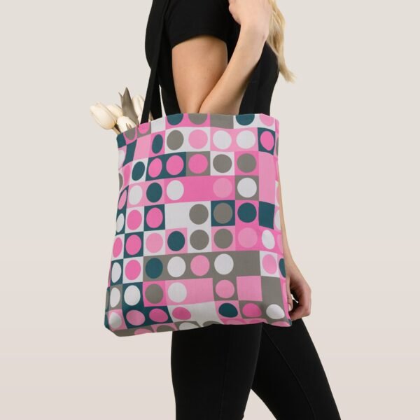 Vintage Rose Polka Tote Bag - Image 2