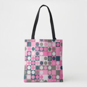 Vintage Rose Polka Tote Bag