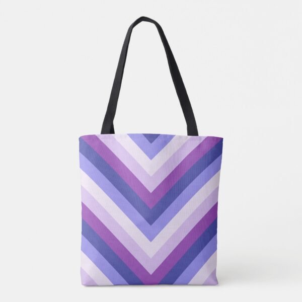 Violet Pulse Chevron Tote Bag - Image 5