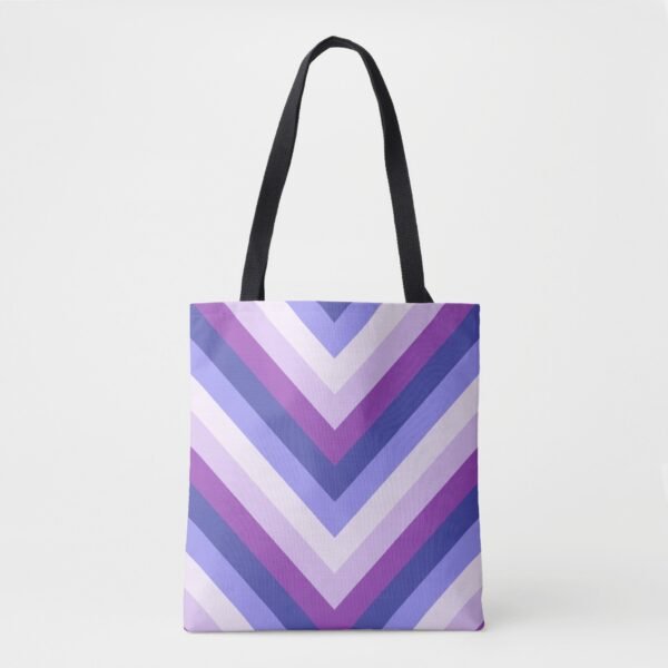 Violet Pulse Chevron Tote Bag - Image 3