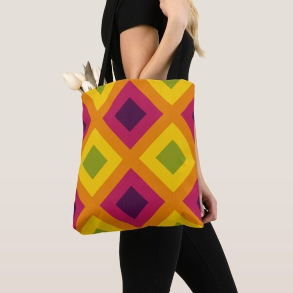 Vivid Vector Mosaic Tote Bag - Image 3