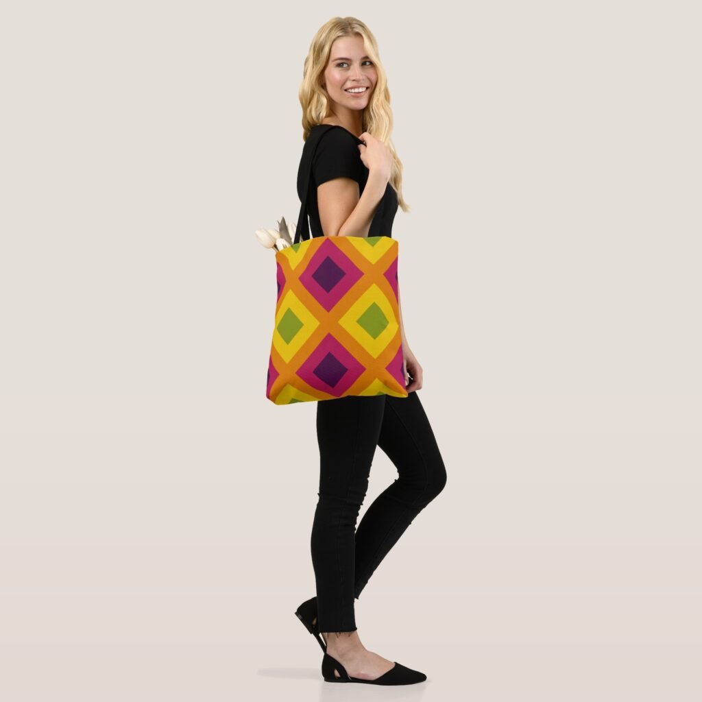 Vivid Vector Mosaic Tote Bag