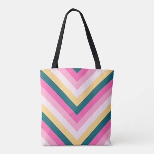 Warm Honey Chevron Tote Bag - Image 5