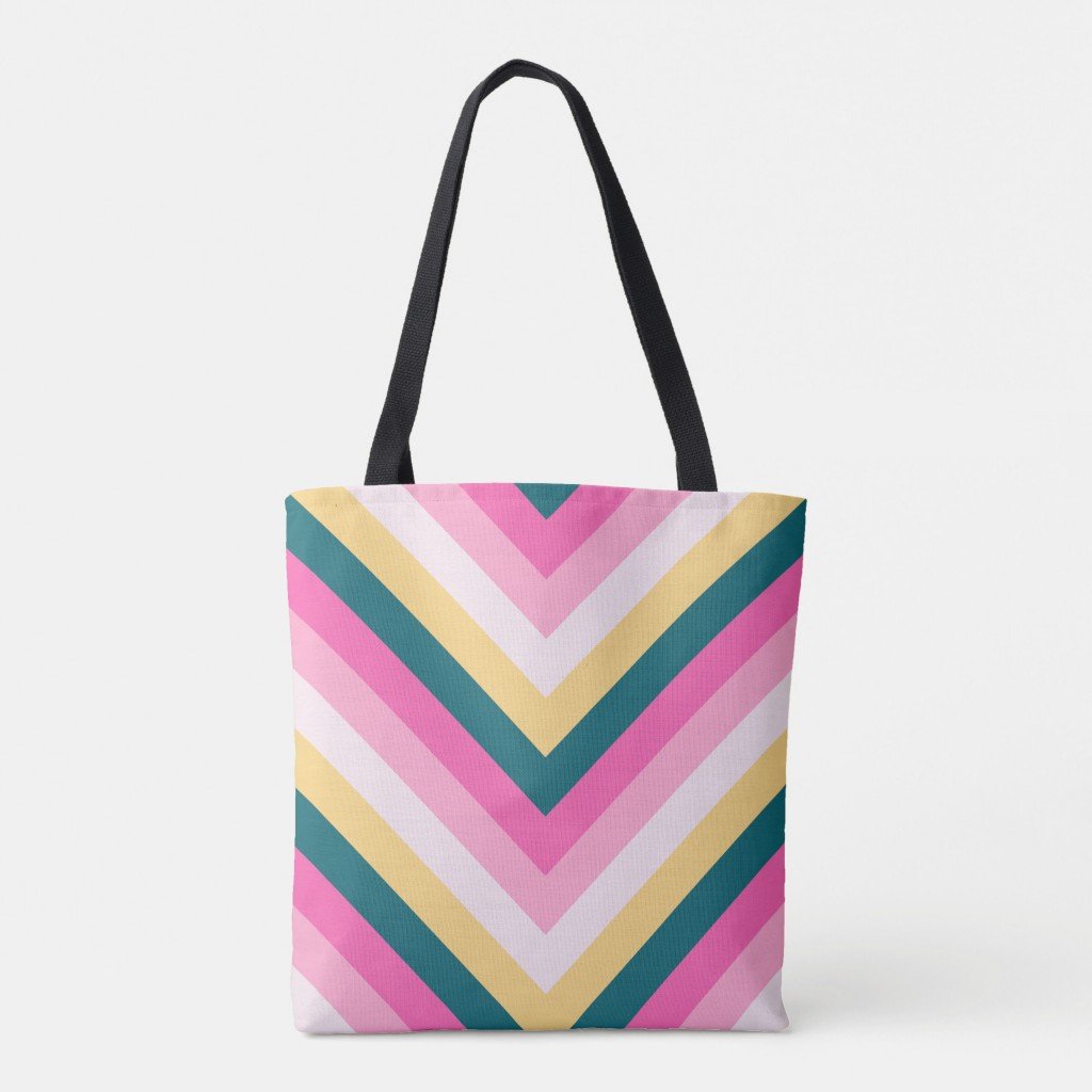 Warm Honey Chevron Tote Bag - Image 5