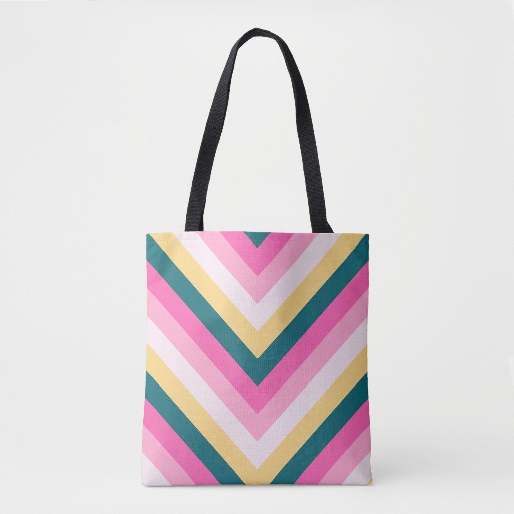Warm Honey Chevron Tote Bag - Image 2