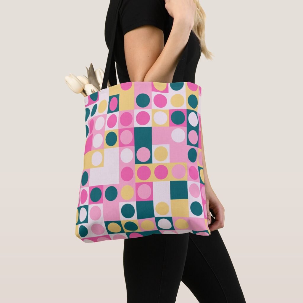 Warm Honey Polka Tote Bag