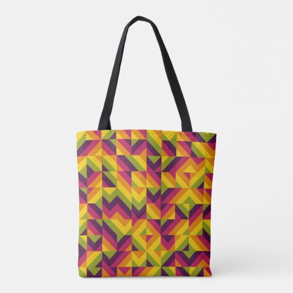 Zest Mosaic Chevron Tote Bag - Image 3