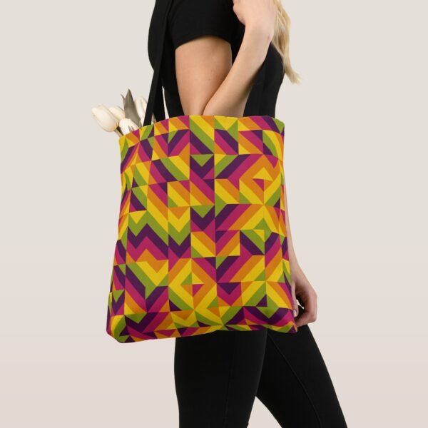 Zest Mosaic Chevron Tote Bag - Image 4