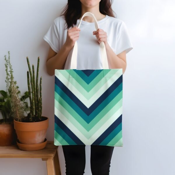 Aurora Mist Chevron Tote Bag - Image 5