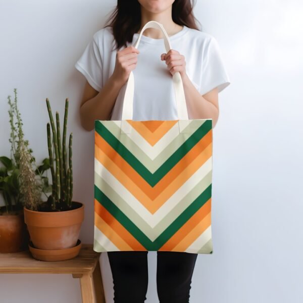 Autumn Groove Chevron Tote Bag - Image 5