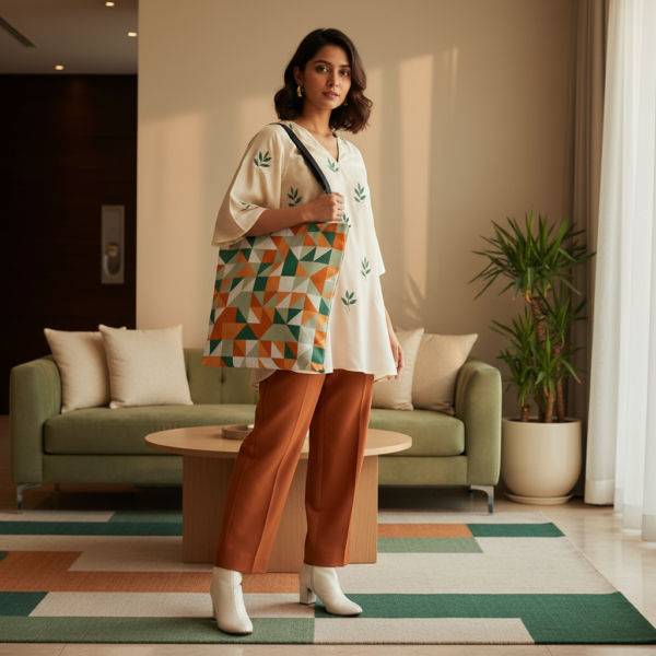 Autumn Groove Prism Tote Bag - Image 2