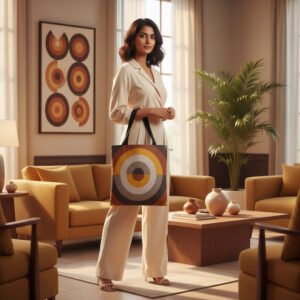 Amber Flame Orbit Tote Bag