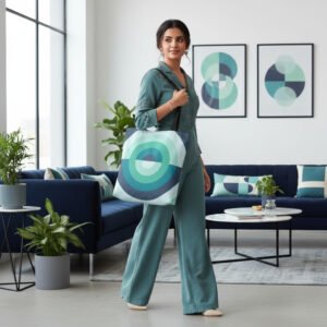 Aurora Mist Orbit Tote Bag