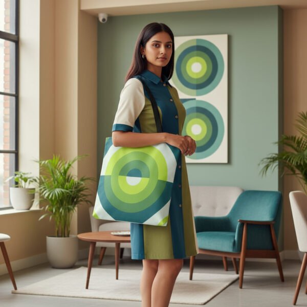 Verdant Orbit Tote Bag