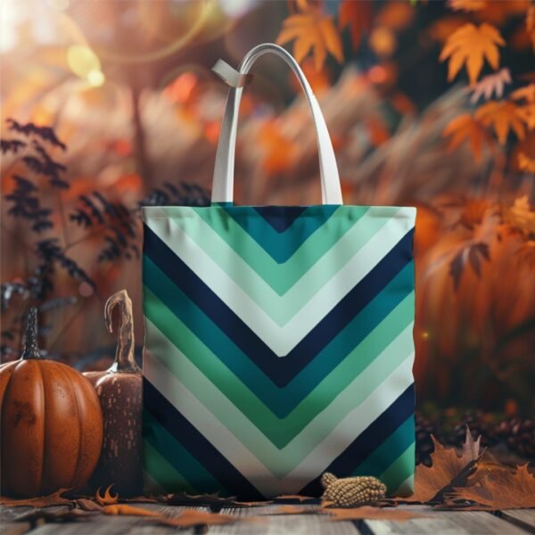 Aurora Mist Chevron Tote Bag - Image 3