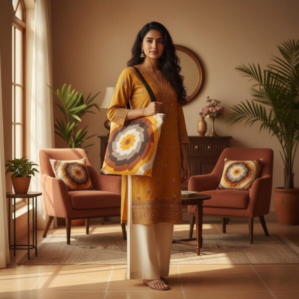 Amber Flame Vortex Tote Bag