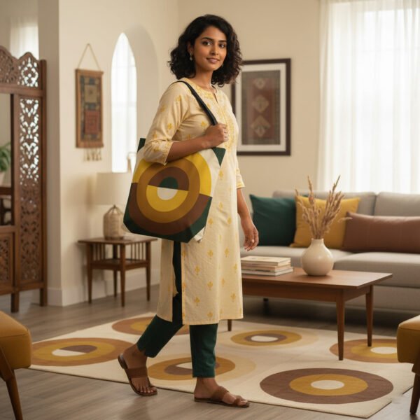 Forest Bark Orbit Tote Bag