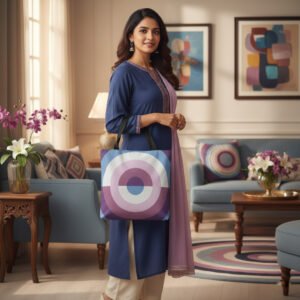 Lavender Bloom Orbit Tote Bag