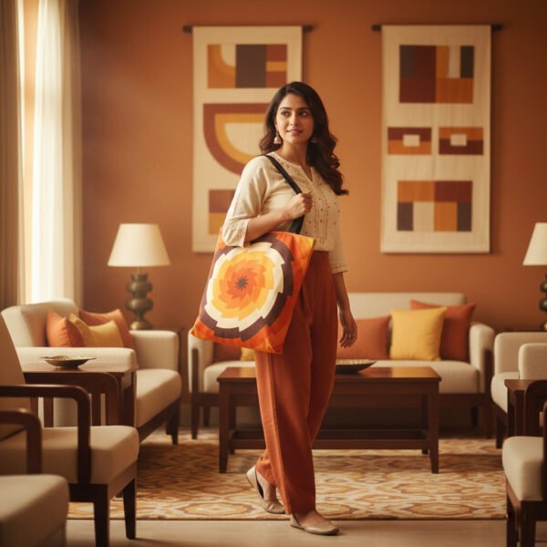 Pumpkin Fade Vortex Tote Bag