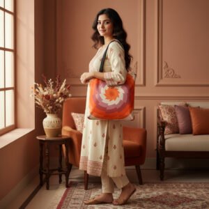 Spiced Clay Vortex Tote Bag