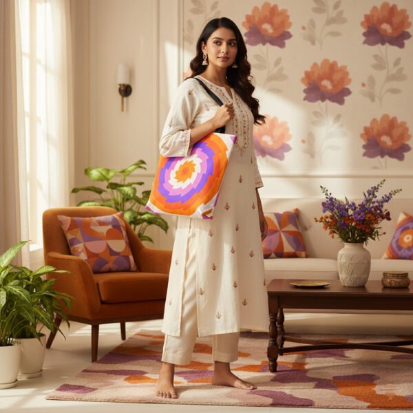 Sunset Carnival Vortex Tote Bag