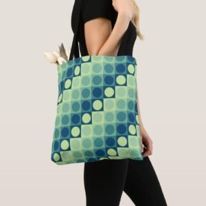 Adrift Polka Grid Tote Bag