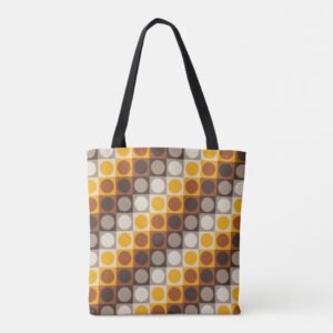 Polka Grid Tote Bags