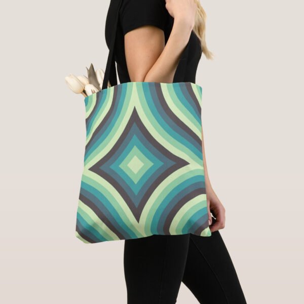 Aqua Resonance Pulse Tote Bag - Image 2