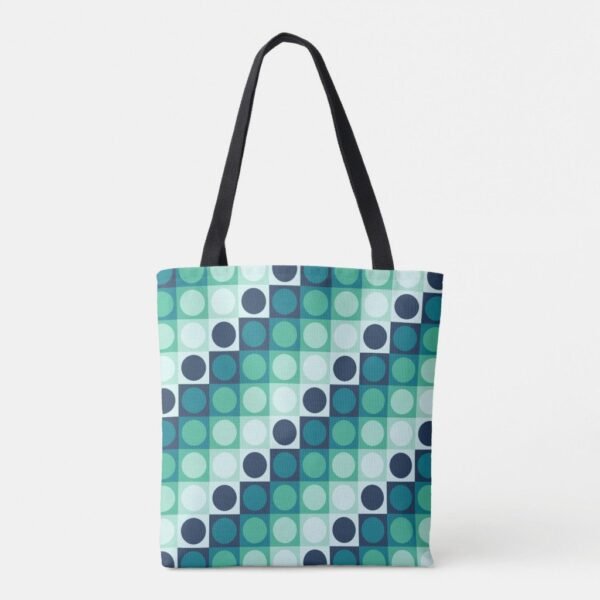 Aurora Mist Polka Grid Tote Bag - Image 2