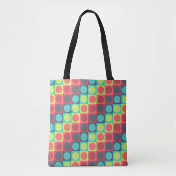 Cheer up Polka Grid Tote Bag - Image 3