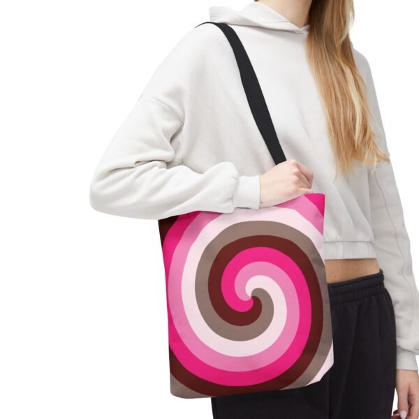 Berry Mocha Spiral Tote Bag - Image 4