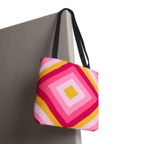 Bubblegum Sunrise Diamond Tote Bag - Image 8