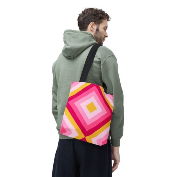 Bubblegum Sunrise Diamond Tote Bag - Image 6