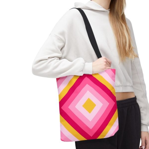 Bubblegum Sunrise Diamond Tote Bag - Image 7