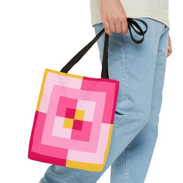 Bubblegum Sunrise Labyrinth Tote Bag - Image 3