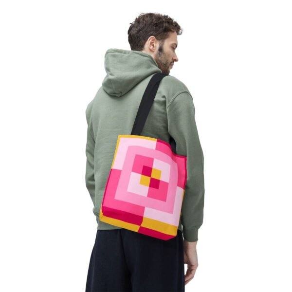 Bubblegum Sunrise Labyrinth Tote Bag - Image 6