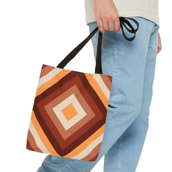 Chestnut Brown Diamond Tote Bag - Image 3