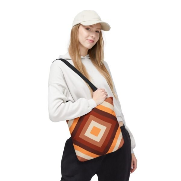 Chestnut Brown Diamond Tote Bag - Image 5