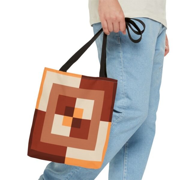 Chestnut Brown Labyrinth Tote Bag - Image 3