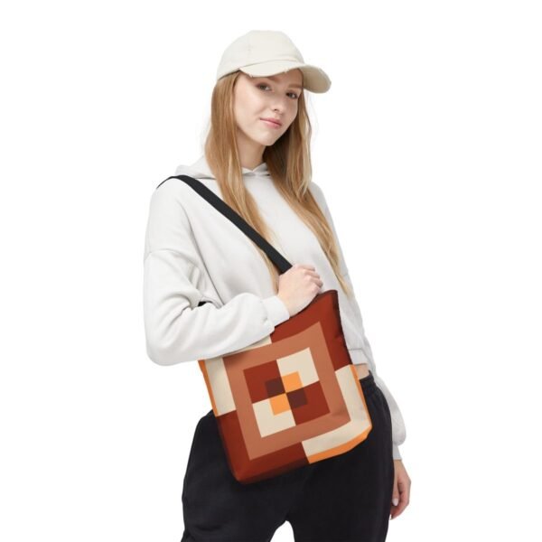 Chestnut Brown Labyrinth Tote Bag - Image 5