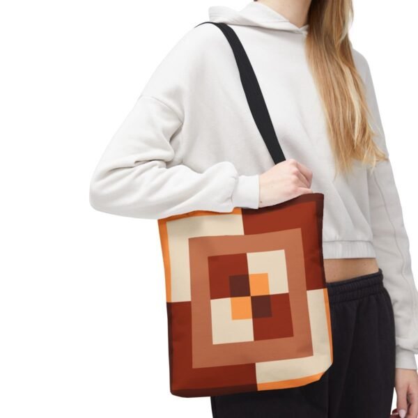 Chestnut Brown Labyrinth Tote Bag - Image 7