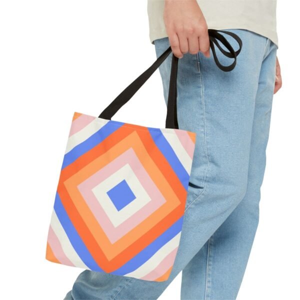 Coral Cloud Diamond Tote Bag - Image 3