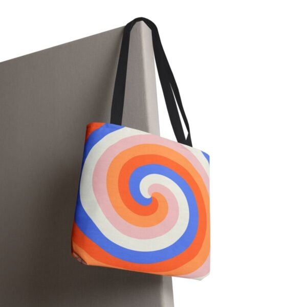 Coral Cloud Spiral Tote Bag - Image 8
