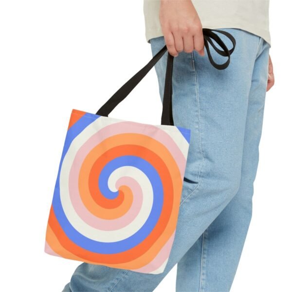 Coral Cloud Spiral Tote Bag - Image 3