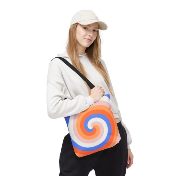 Coral Cloud Spiral Tote Bag - Image 5